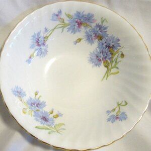 Adderley Cornflower Oatmeal/Soup Bowl, English Bone China Gold Gilt Trim    A427